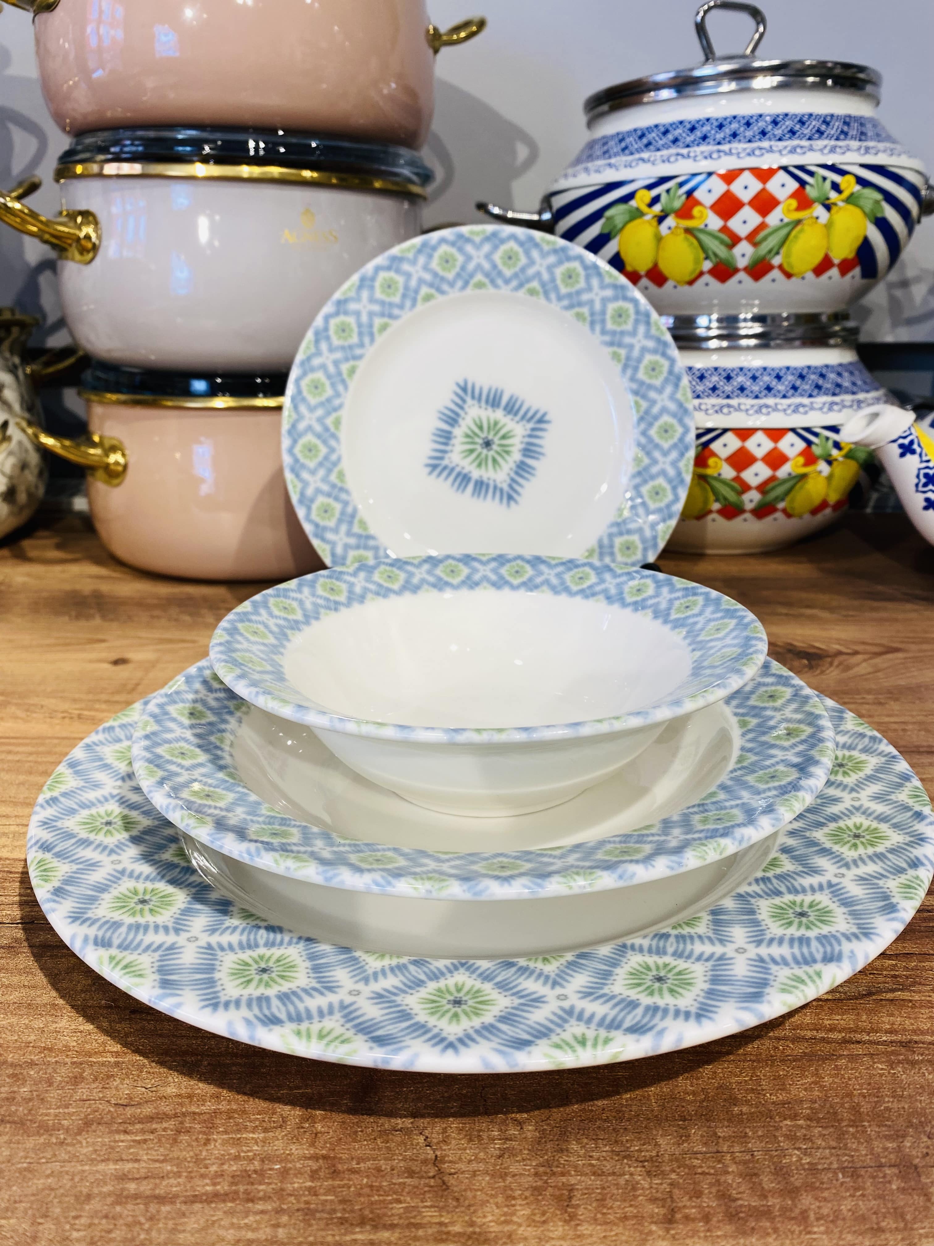 6 Kişilik - 24 Parça Yemek Takımı - BULUT