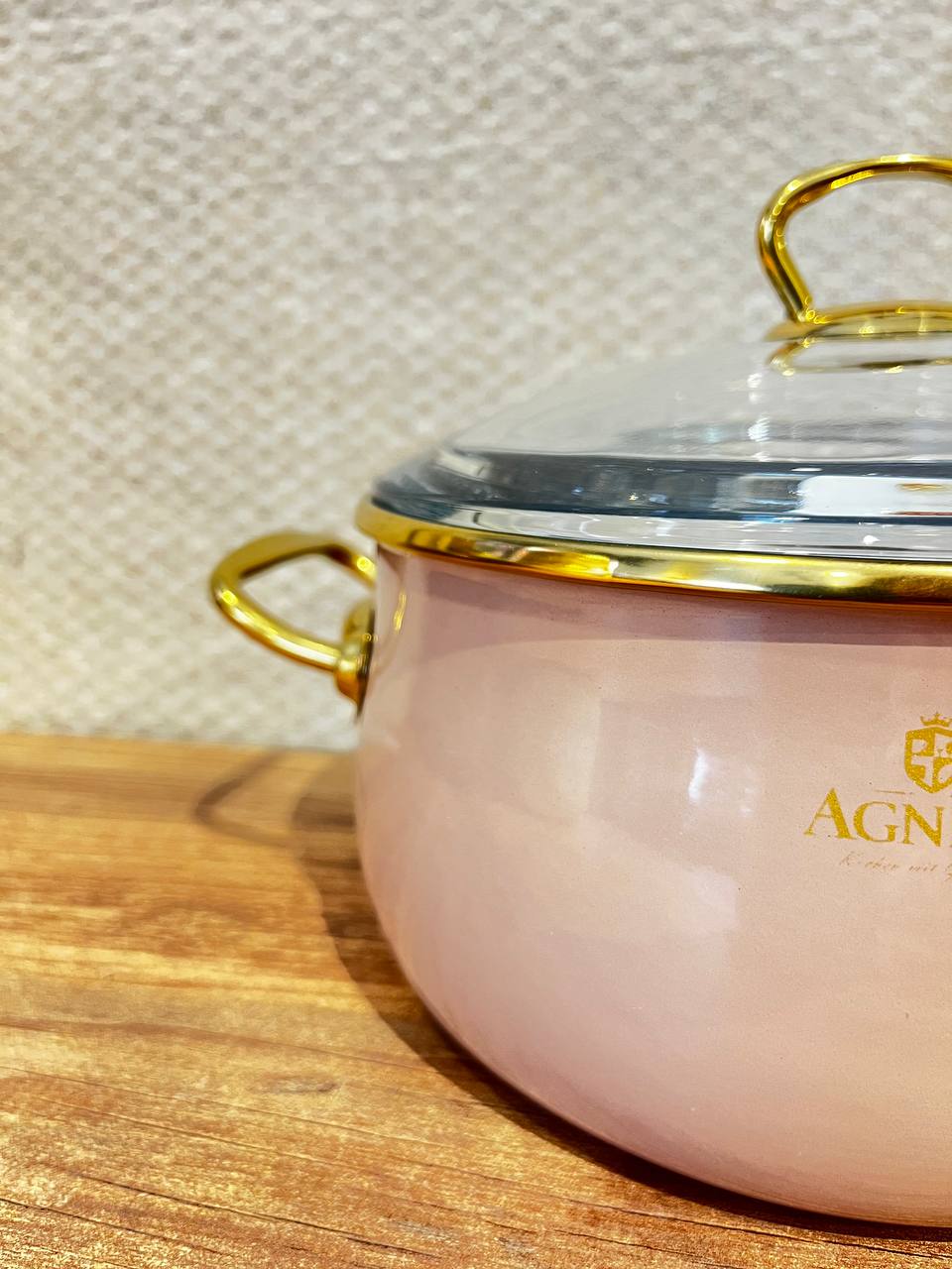 Emaye Tencere - Pembe Granit
