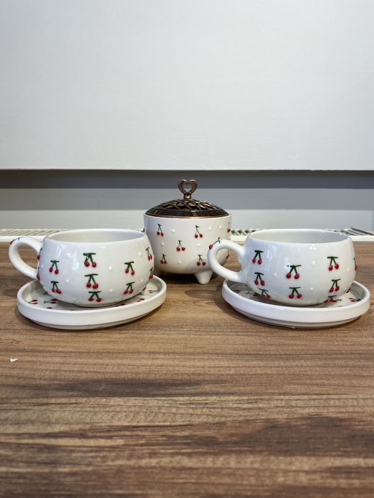 Çay - Kahve Seti - Kiraz