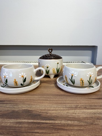Çay - Kahve Seti - Başak Papatya