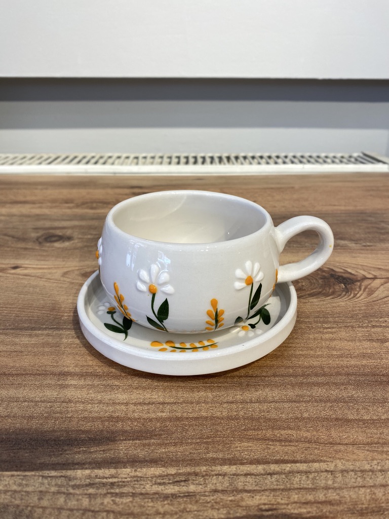 Çay - Kahve Seti - Başak Papatya